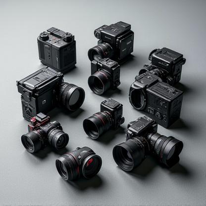 Collection of professional video cameras